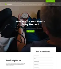 medical mini website template desktop screenshot