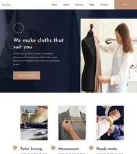 tailor mini website template desktop screenshot