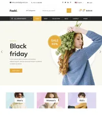 fashi mini website template desktop screenshot