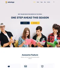 edustage mini website template desktop screenshot