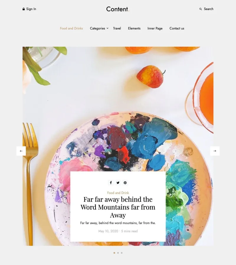 Content Blog template