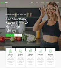 healthvest mini website template desktop screenshot