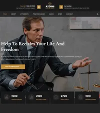 atorni mini website template desktop screenshot