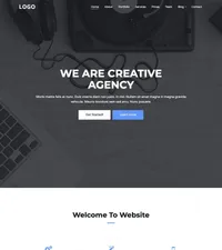 creative-agency mini website template desktop screenshot