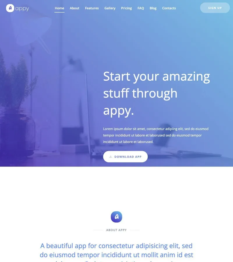 Appy Landing Page template