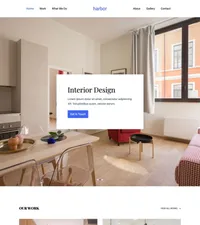 harbor mini website template desktop screenshot