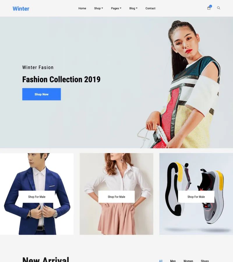 Winter Fashion Landing Page template