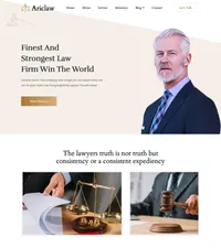 ariclaw mini website template desktop screenshot