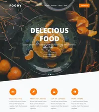 foody mini website template desktop screenshot