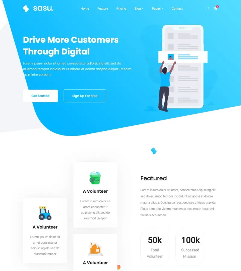Sasu Marketing Agency template
