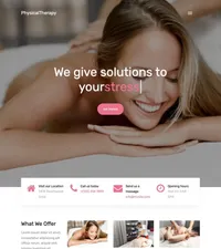 physical-therapy mini website template desktop screenshot