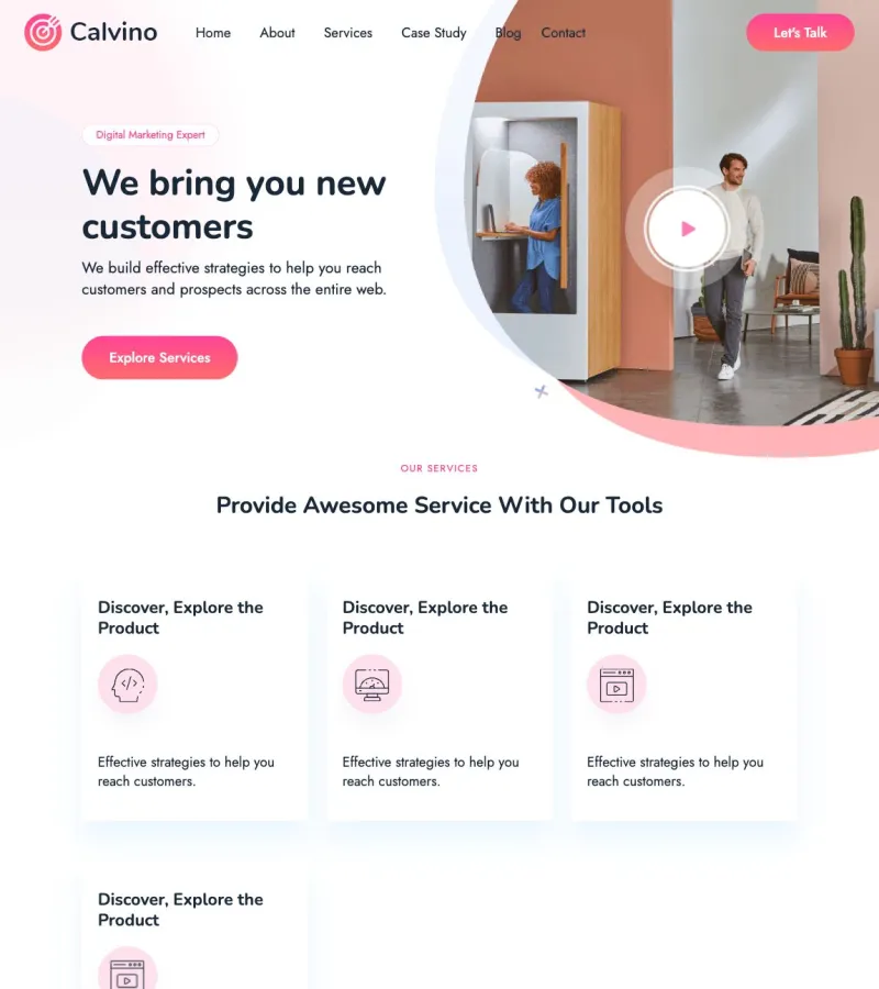 Calvino Marketing Agency template