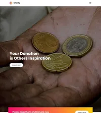 charity mini website template desktop screenshot