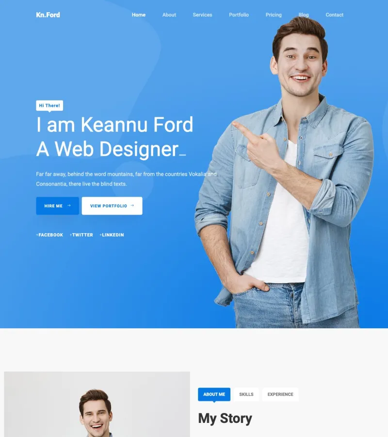 knuford website template desktop screenshot