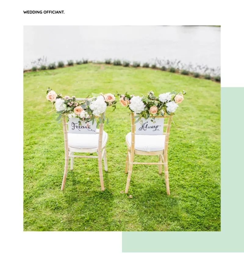 Wedding Officiant website template desktop screenshot