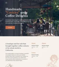 decoffee mini website template desktop screenshot