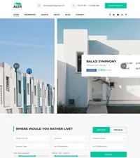 aler mini website template desktop screenshot