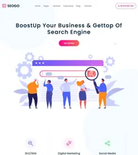 seogo mini website template desktop screenshot