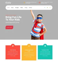 kiddy mini website template desktop screenshot