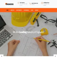 engineers mini website template desktop screenshot