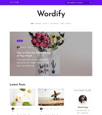 wordify mini website template desktop screenshot