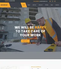 buildream mini website template desktop screenshot