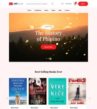 abcbook mini website template desktop screenshot