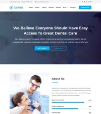 dento mini website template desktop screenshot