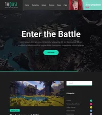 the-quest mini website template desktop screenshot