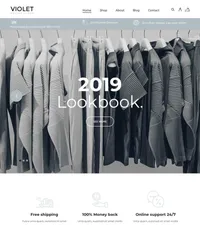 violet mini website template desktop screenshot