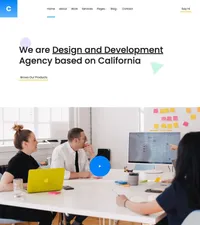 creative-agency-2-2 mini website template desktop screenshot