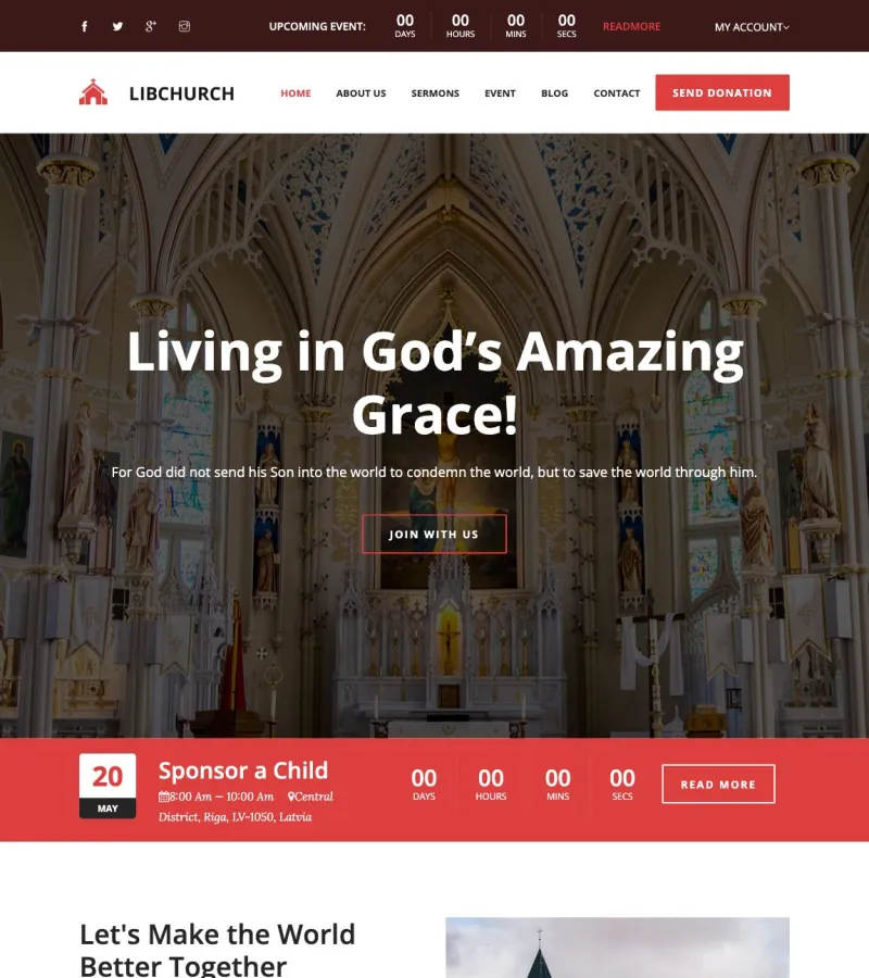 LibChurch Charity template
