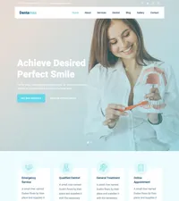 dentamax mini website template desktop screenshot