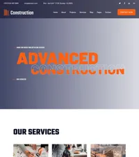 constructioncompany mini website template desktop screenshot