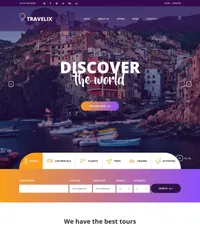 travelix mini website template desktop screenshot