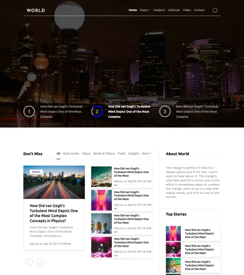 world website template desktop screenshot
