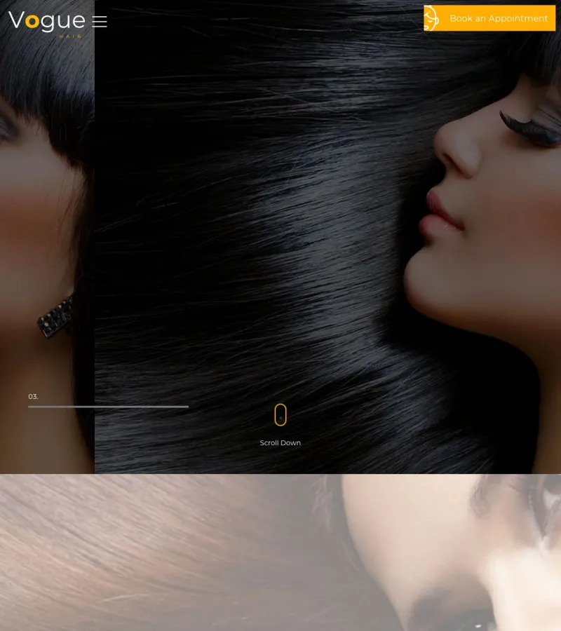vogue website template desktop screenshot
