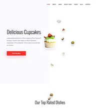 foodbar mini website template desktop screenshot