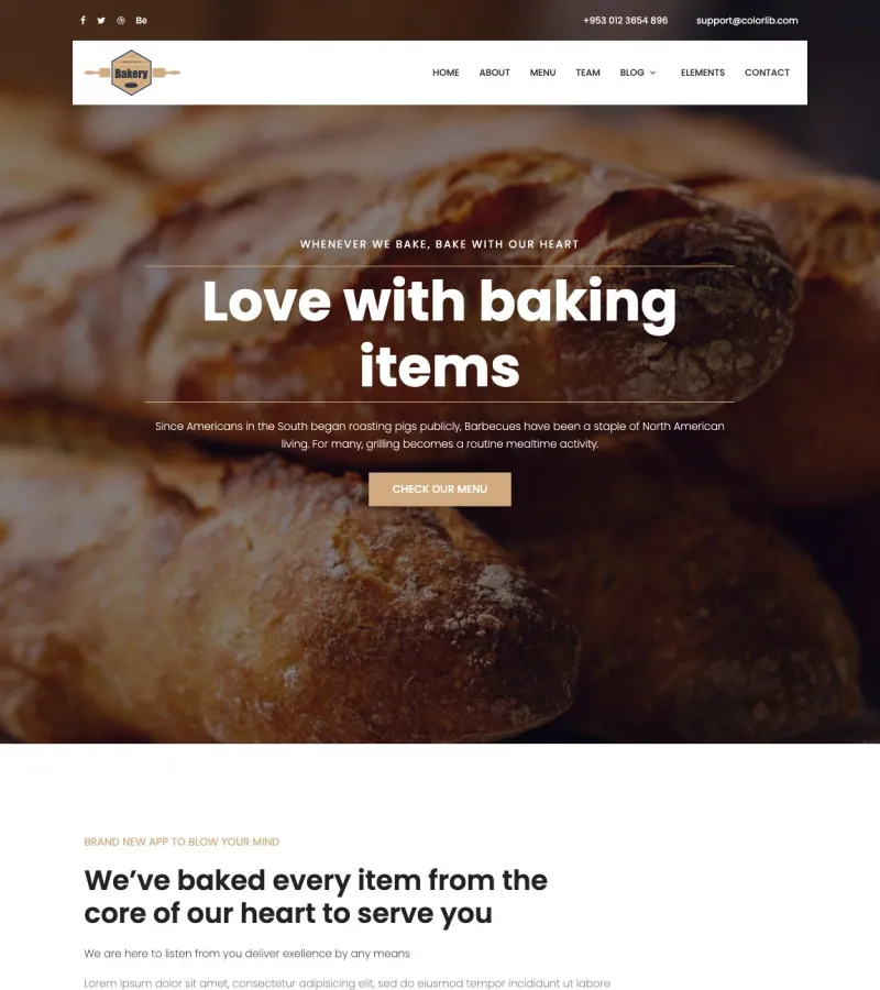 Bakery Shop Cafe template