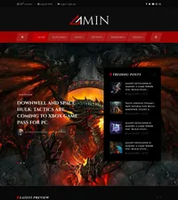 amin mini website template desktop screenshot