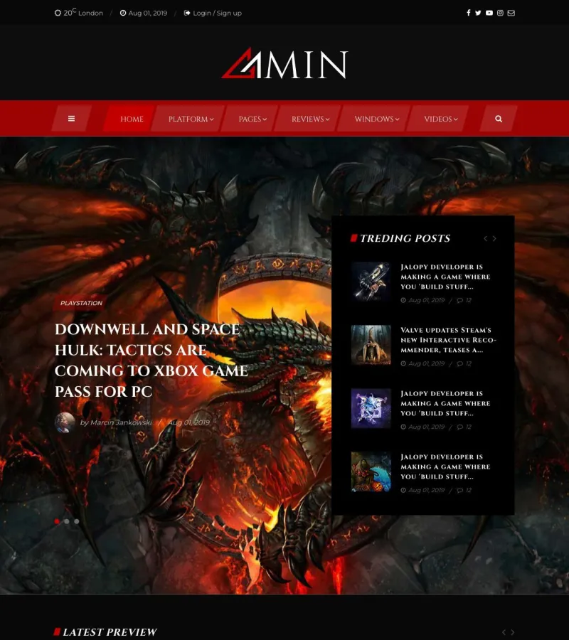 Amin Web Developer template