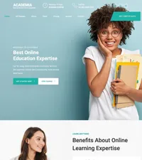 academia mini website template desktop screenshot