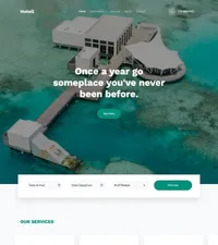 hotell mini website template desktop screenshot