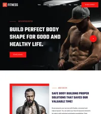 fitnessclub mini website template desktop screenshot