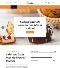 cake mini website template desktop screenshot