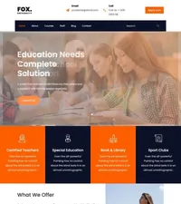 fox mini website template desktop screenshot