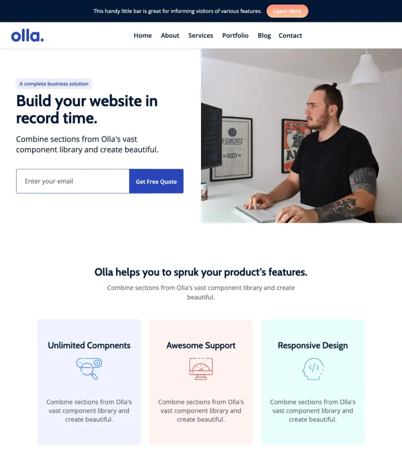 Olla Web Developer template