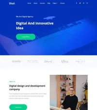 dizzi mini website template desktop screenshot