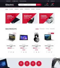 electro mini website template desktop screenshot