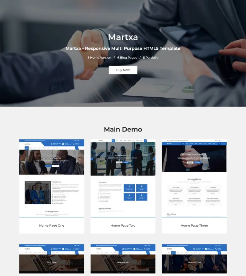 martxa website template desktop screenshot